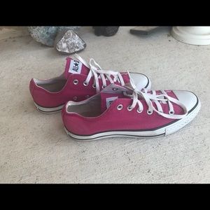 Dark pink converse